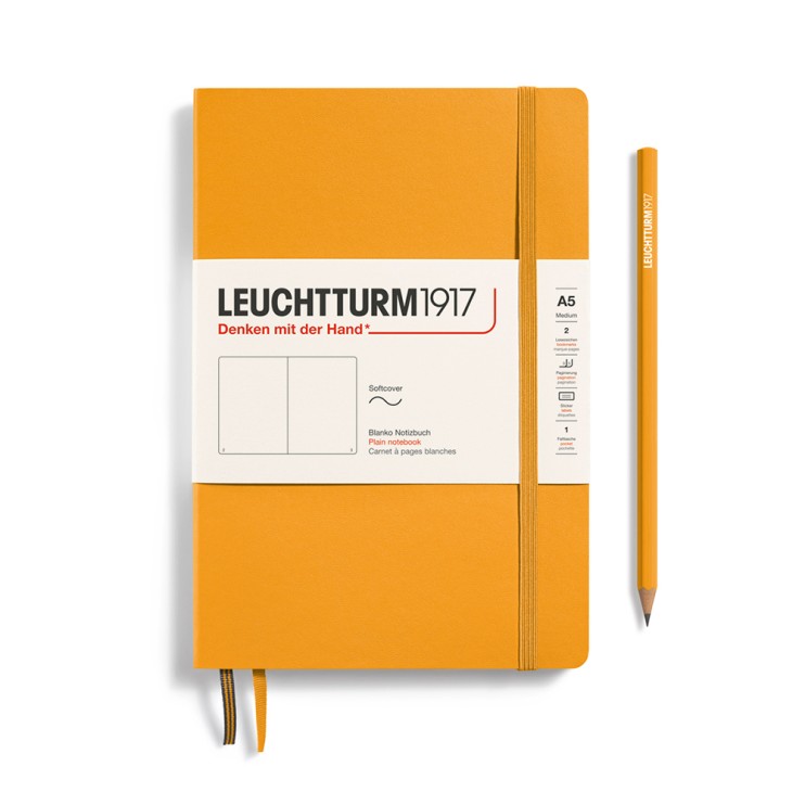 Блокнот без линовки Leuchtturm917 "Medium" A5, 61л, 80гр/м², мягкая обложка,Восходящее Солнце (363402)