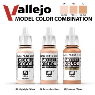 Краска для моделизма Vallejo "Model Color" №1 Combination (70.928, 70.815, 70.955)