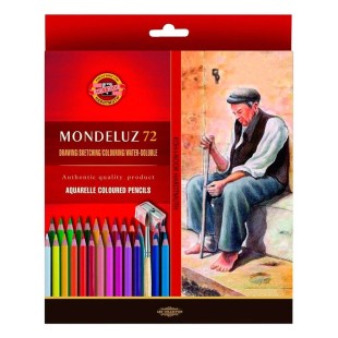Набор акварельных карандашей Koh-i-noor "MONDELUZ" 72 цвета в картонной упаковке