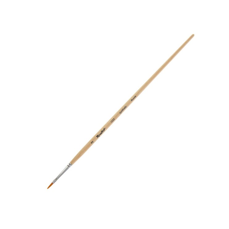 Кисть синтетика плоская "1222" №2 на длинной ручке