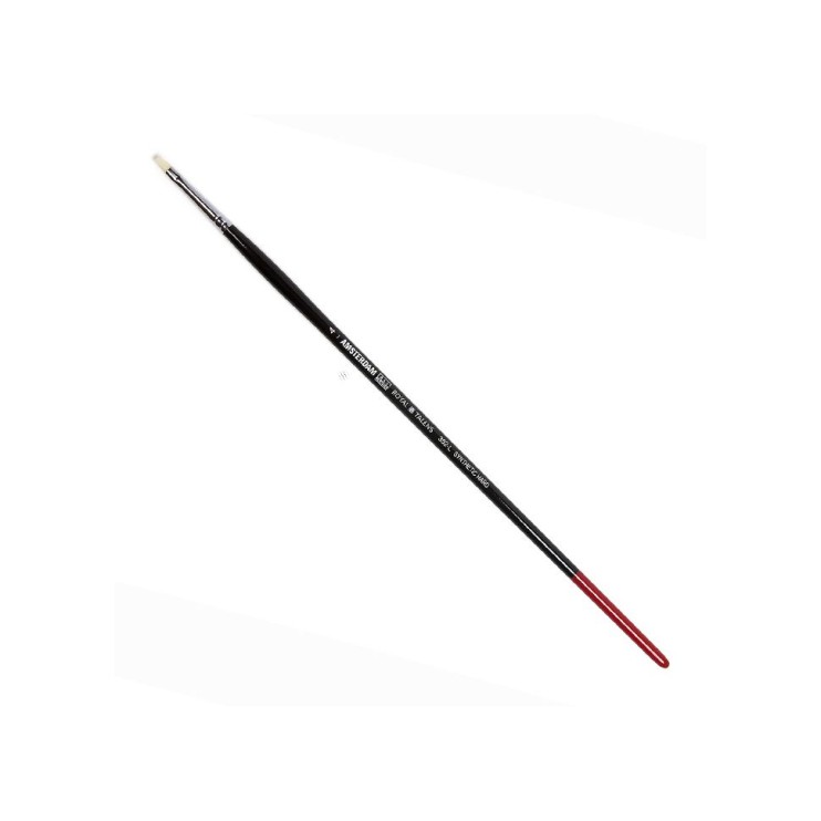 Кисть для рисования синтетика жесткая плоская Royal Talens "Amsterdam 352" №4 на длинной ручке