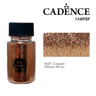 Глиттер в банке Cadence "Glitter Powder" 45мл, №07 медь
