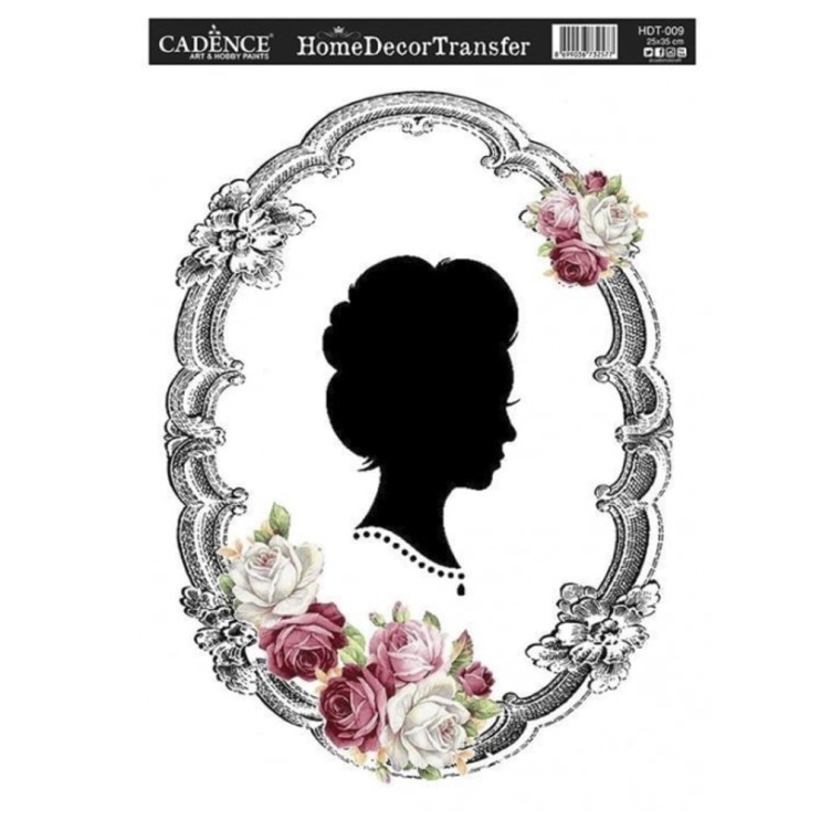 Трансфер 25х35см, HDT009 дама силуэт