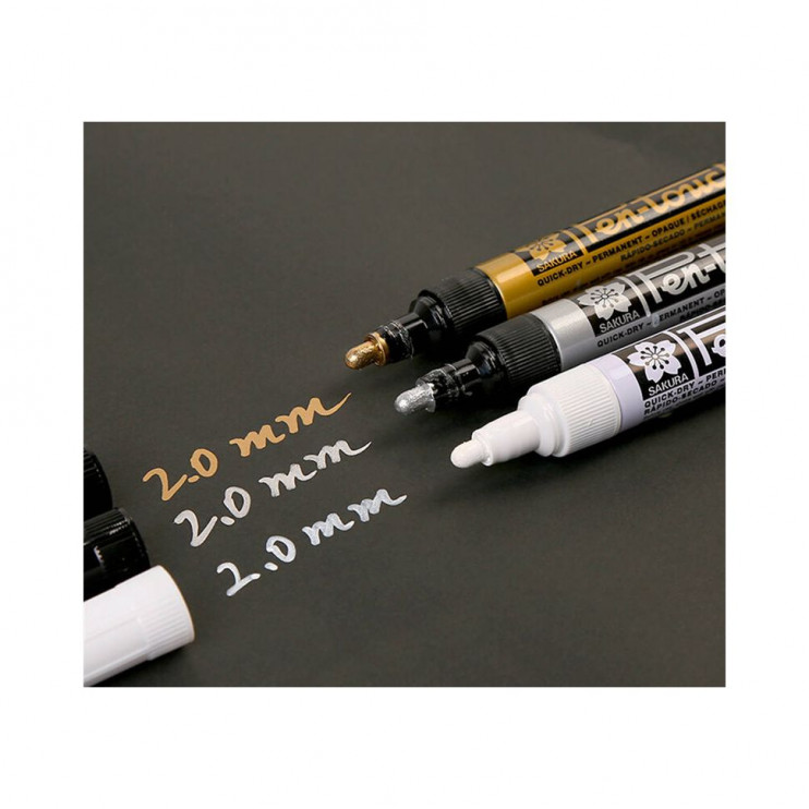 Маркер лаковый Sakura "Pen-Touch" Белый /1.0мм