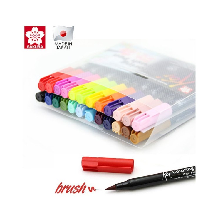 Набор акварельных маркеров Sakura "Koi" 24 цветов