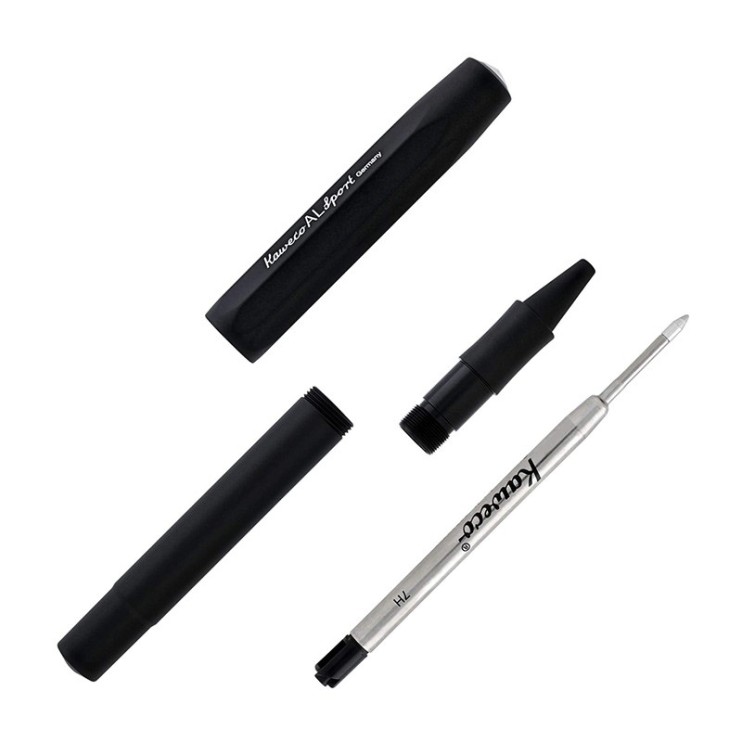 Ручка-роллер Kaweco "AL Sport" F (0,7мм), Black (10000713)