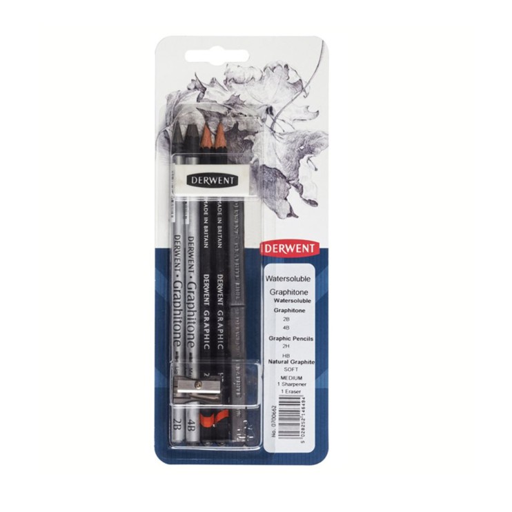 Набор графических материалов Derwent Watersoluble Graphiton Mixed Media 8 штук в блистере (0700662)