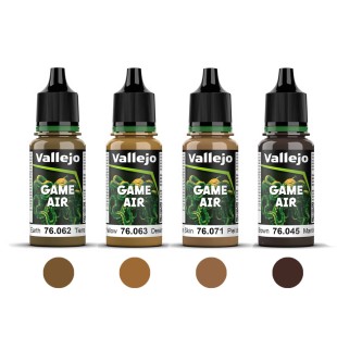 Набор красок для аэрографии Vallejo "Game Air" 4 штуки (№045, 062, 063, 071) по 18мл