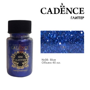 Глиттер в банке Cadence "Glitter Powder" 45мл, №08 синий