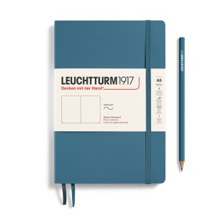 Блокнот без линовки Leuchtturm1917 "Medium" A5, 61л, 80гр/м², мягкая обложка, Синий (363398)