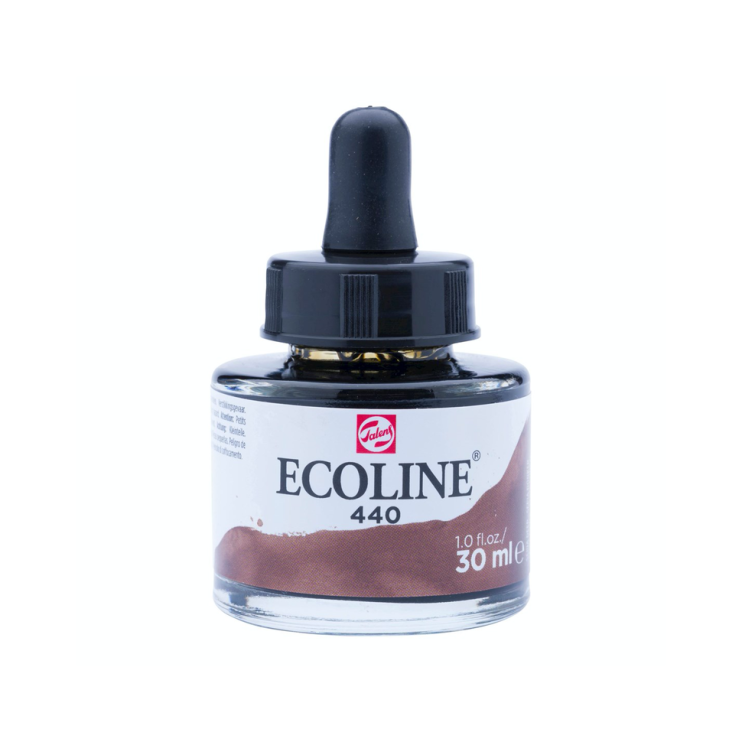 Акварель жидкая "Ecoline" №440 Насыщенная сепия, 30 мл