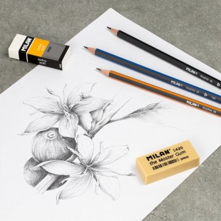 Карандаш чернографитный Milan "Graphite" 2B, трехгранный