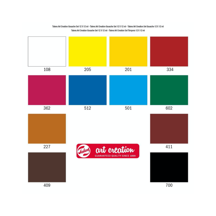 Набор гуаши "Art Creation" 12 туб по 12мл