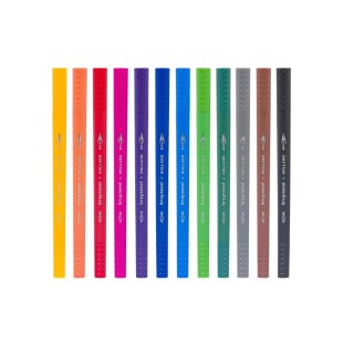 Набор линеров Bruynzeel 2in1 "Fineliners +Brushpen" 12 цветов