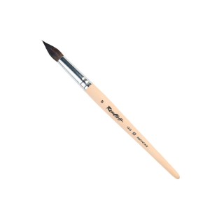 Белка микс круглая "1А10" №12 короткая лаковая ручка