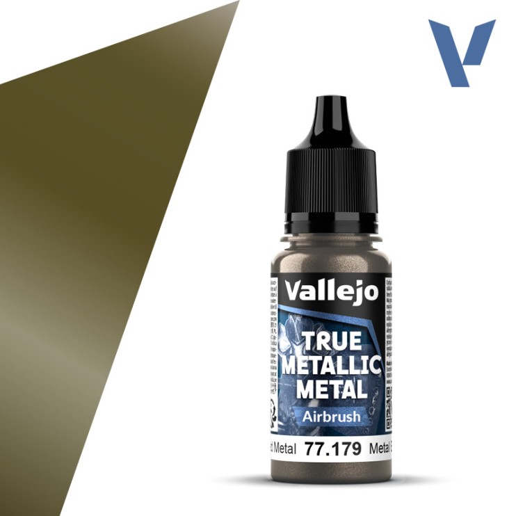 Краска для аэрографии Vallejo "True Metallic Metal" 77.179 Aged Metal, 18мл
