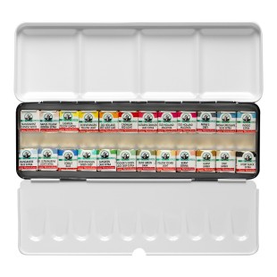 Набор акварельных красок "Old Holland" 24 кюветы в металлическом пенале