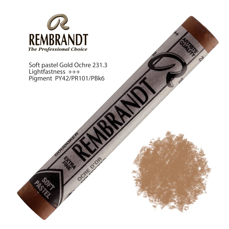 Пастель сухая Rembrandt №231.3 Охра золотая