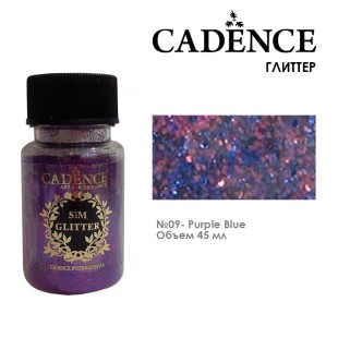 Глиттер в банке Cadence "Glitter Powder" 45мл, №09 пурпурно-синий
