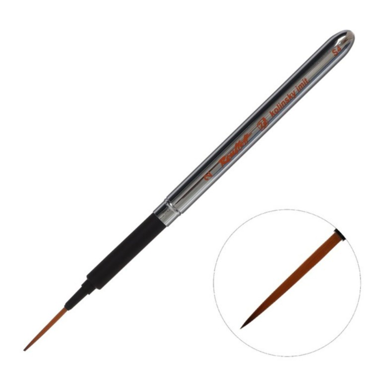 Кисть имитация колонка лайнер "Soft touch" №2 короткая ручка