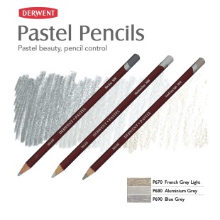 Комплект пастельных карандашей Derwent "Pastel" серые оттенки (P690, P680, P670)