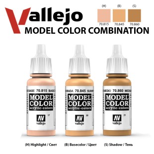 Краска для моделизма Vallejo "Model Color" №4 Combination (70.815, 70.845, 70.860)