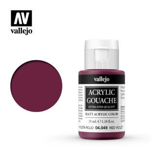 Гуашь-темпера Vallejo "Acrylic Gouache" 04.049 Красно-фиолетовый, 35 мл