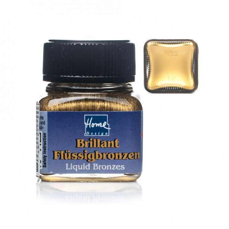 Краска металлическая лаковая Kreul "Liquid Bronzes" золото классическое /20 мл