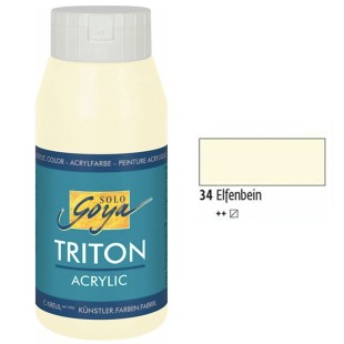 Краска акриловая Solo Goya "Triton" №34 Слоновая кость, 750мл.