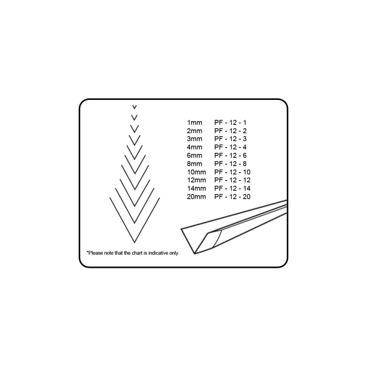 Стамеска прямая остроугольная "Pfeil" 12/8-60