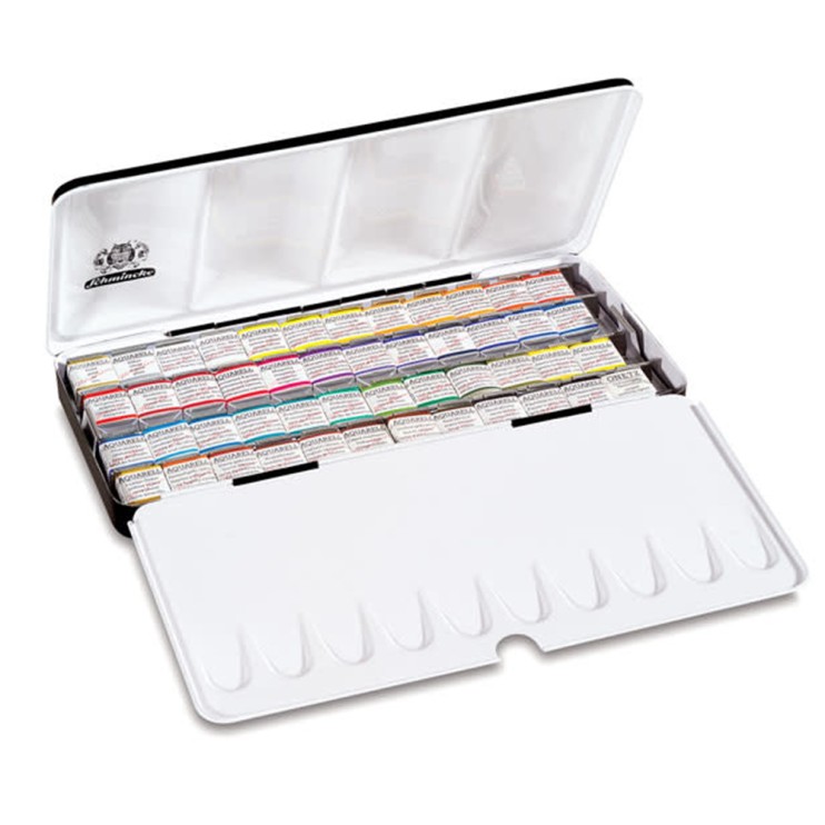 Набор акварельных красок "Old Holland" 48 кюветах в металлическом пенале