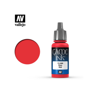 Полупрозрачная краска для моделизма Vallejo "Game Color INK" 72.086 Red