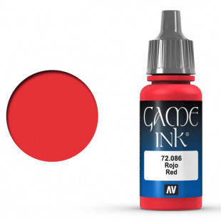 Полупрозрачная краска для моделизма Vallejo "Game INK" 72.086 Red