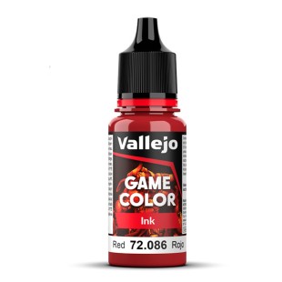 Полупрозрачная краска для моделизма Vallejo "Game Color INK" 72.086 Red