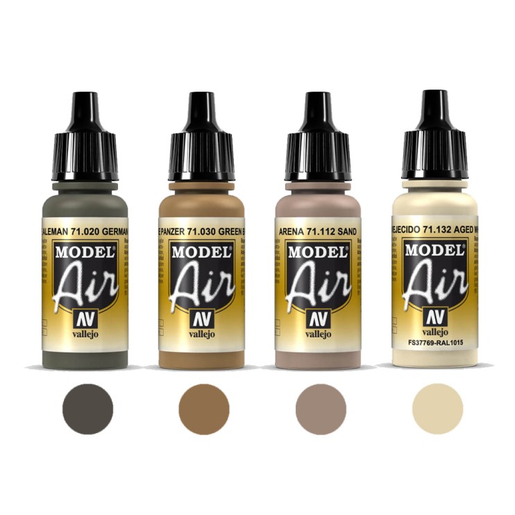 4 краски "Model Air" №020, 030, 112, 132