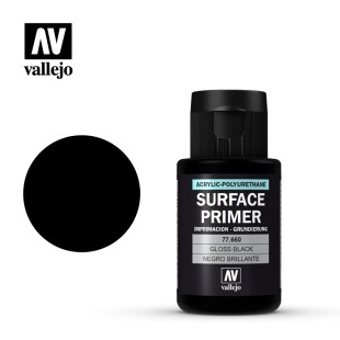 Акрилово-полиуретановый грунт Vallejo "Surface primer" 77.660 (Gloss Black), 32мл
