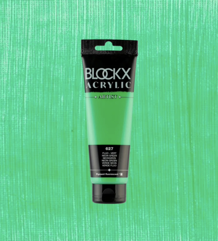 Акрил Blockx Artist №627 Neon green/ Зеленый флуо, 120мл