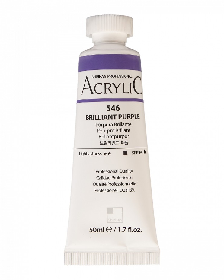 Краска акриловая ShinHan "Professional" №546 Пурпурный бриллиантовый, туба 50мл 