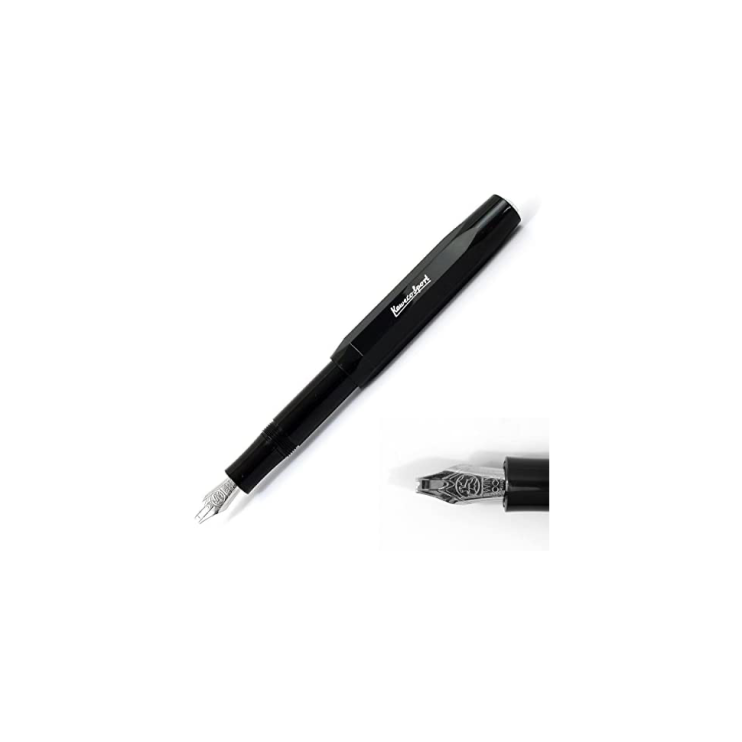 Ручка перьевая Kaweco "Calligraphy Sport", Black сдвоенный наконечник (10000652)