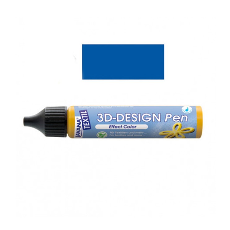 Краска текстильная с 3D эффектом Kreul "3D-DesignPen" 29мл, королевская синяя (92307)