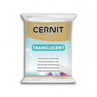 Полимерный моделин Cernit "Translucent" #050 золотой с блестками, 56гр