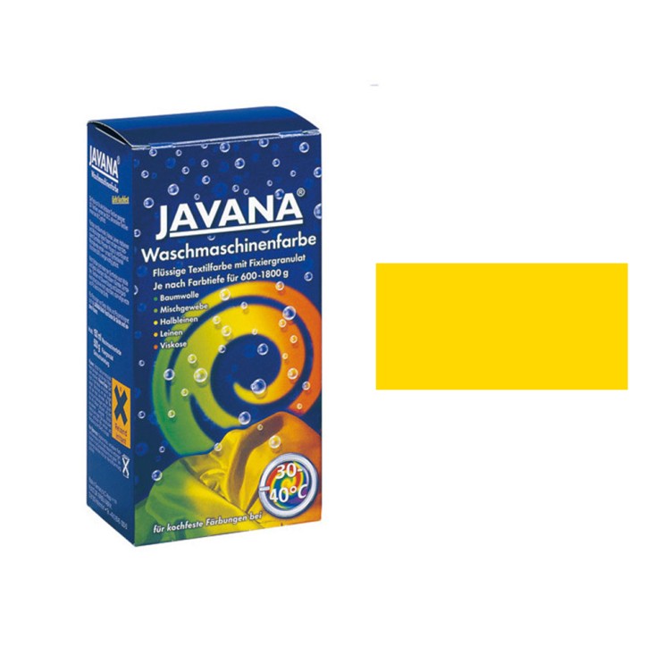 Краситель для окрашивания тканей в стиральной машине Kreul "Javana Waschmaschinefarbe" 150 мл, желтый, с закрепителем
