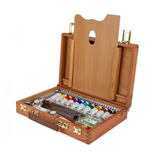 Набор масляных красок "Old Holland" 11туб х 40 мл в деревянном ящике+ аксессуары