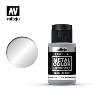 Краска для аэрографии "Metal Color" 77.706 (White Aluminium), 32мл