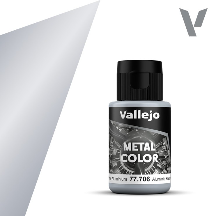 Краска металлик Vallejo "Metal Color" 77.706 White Aluminium, 32мл