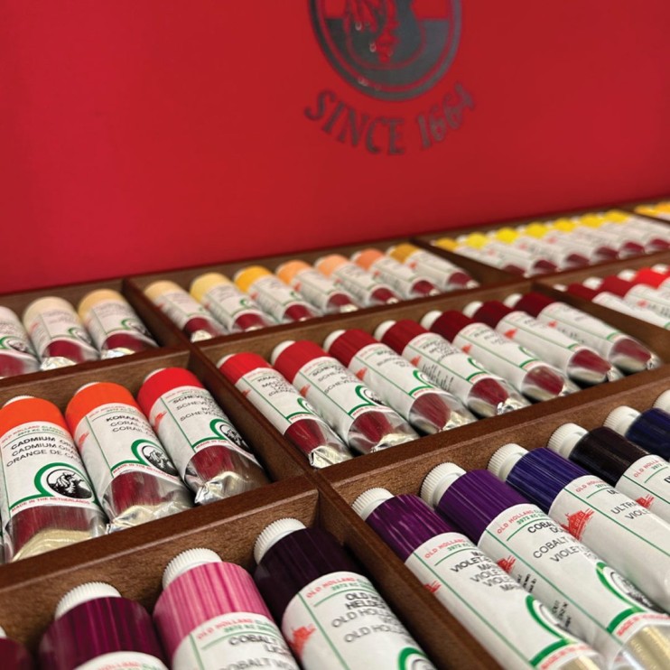 Набор масляных красок "Old Holland" 168 туб по 40 мл в деревянном ящике