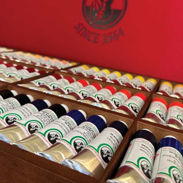 Набор масляных красок "Old Holland" 168 туб по 40 мл в деревянном ящике