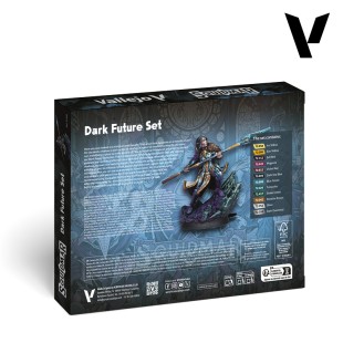 Набор 12 красок Vallejo Game Color "Dark Future" + фигурка