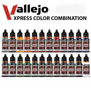Комплект красок для моделизма Vallejo "Game Color XPress" №34 Combination 24 штук