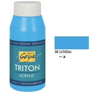 Краска акриловая Solo Goya "Triton" №36 Голубой светлый, 750мл.